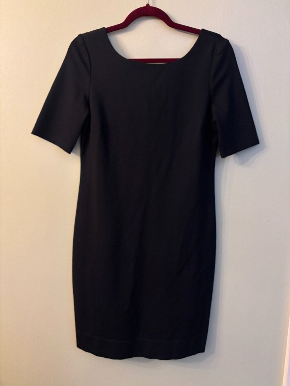 NWT Banana Republic Black Scoop Back Sheath Dress, Size 8